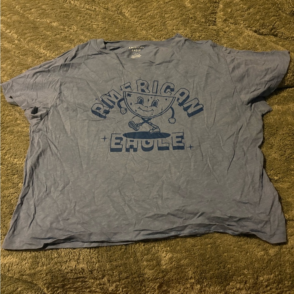 American Eagle Outfitters Blue Graphic Tee